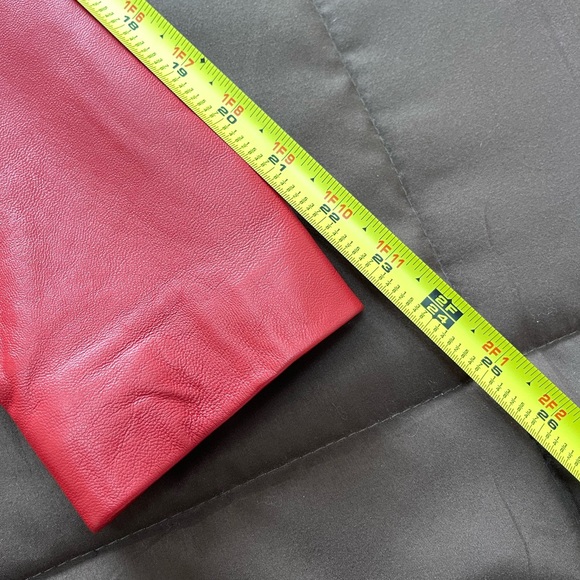 Pamela McCoy Red Leather Quilted Jacket | Women’s Size US XS - Picture 8 of 9